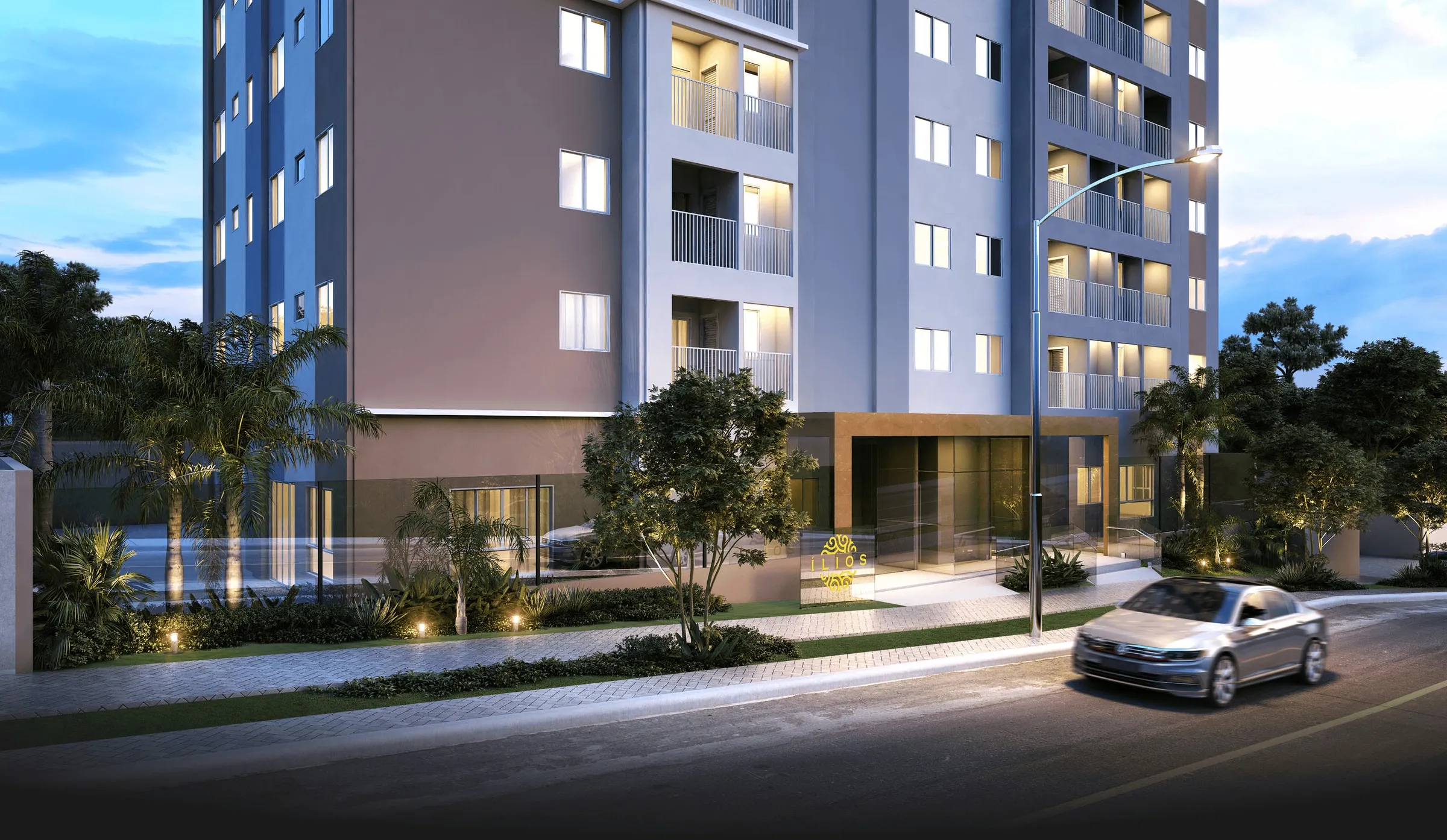 Fachada do Ílios, GRP Construtora em Maringá
